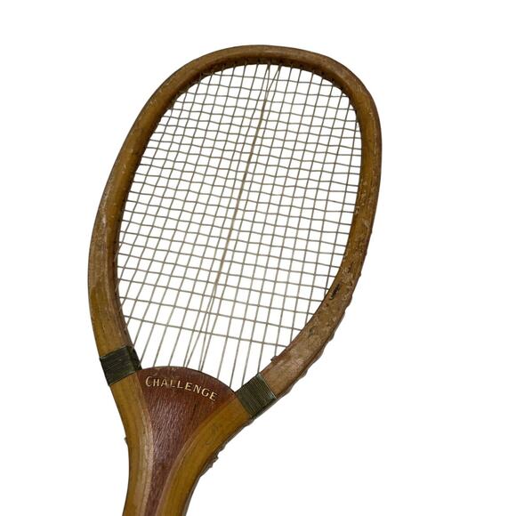 Antique 1900’s Wright & Ditson gut string Challenge Tennis Racket USA Pat - Picture 12 of 16